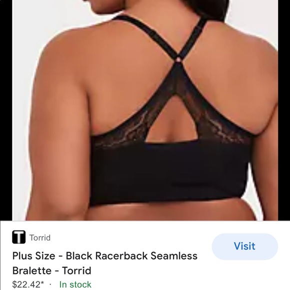Racerback black lace sports bra - Picture 7 of 7